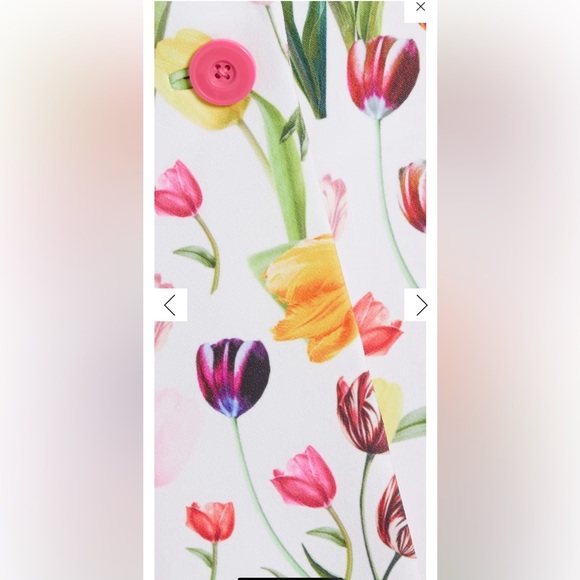 NWT $550 ALICE + OLIVIA Macy Floral Crepe Fitted Blazer, Color KISS MY TULIPS, - Picture 10 of 17